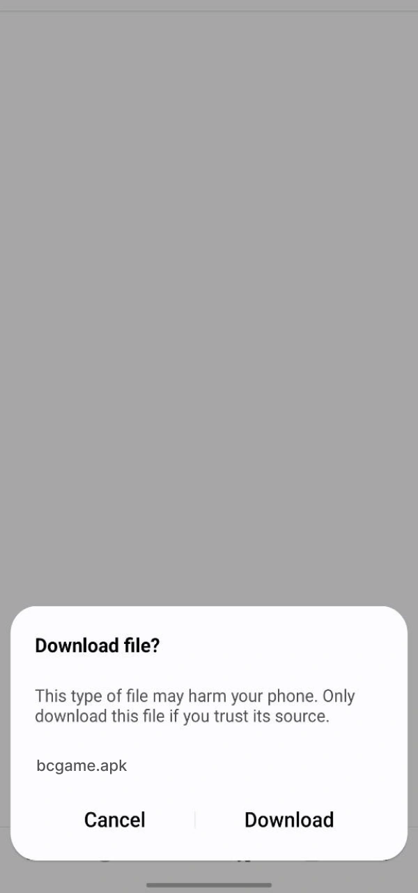 Click the icon to download the BC Game APK file.