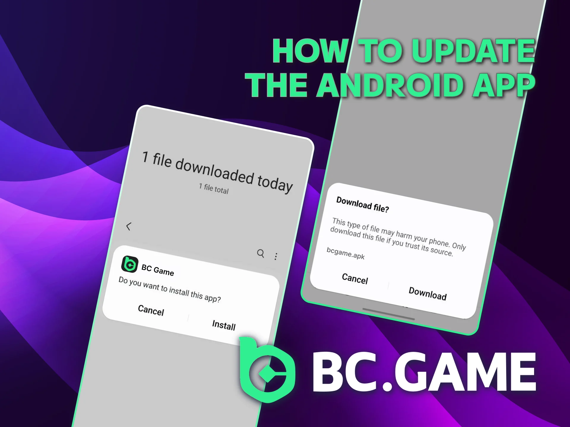 Get Android APK update from BC Game Philippines official website.