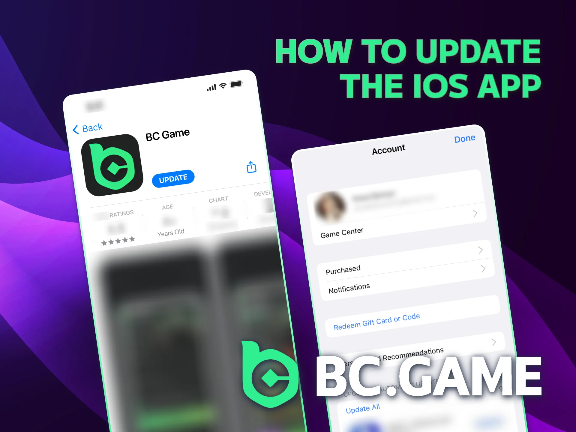 Check your App Store for available BC Game iOS updates.