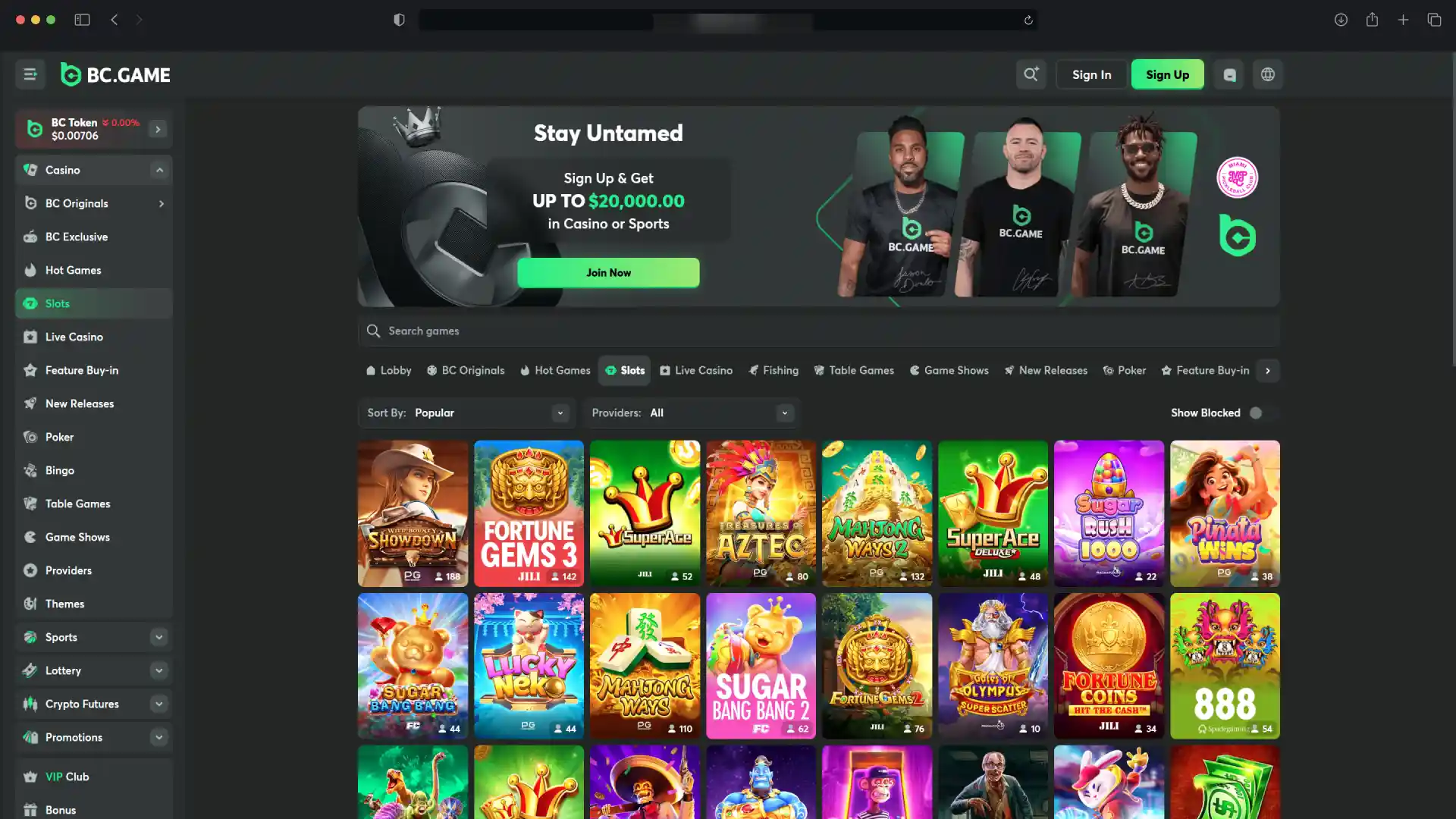 Start playing on the web BC Game version without installation.