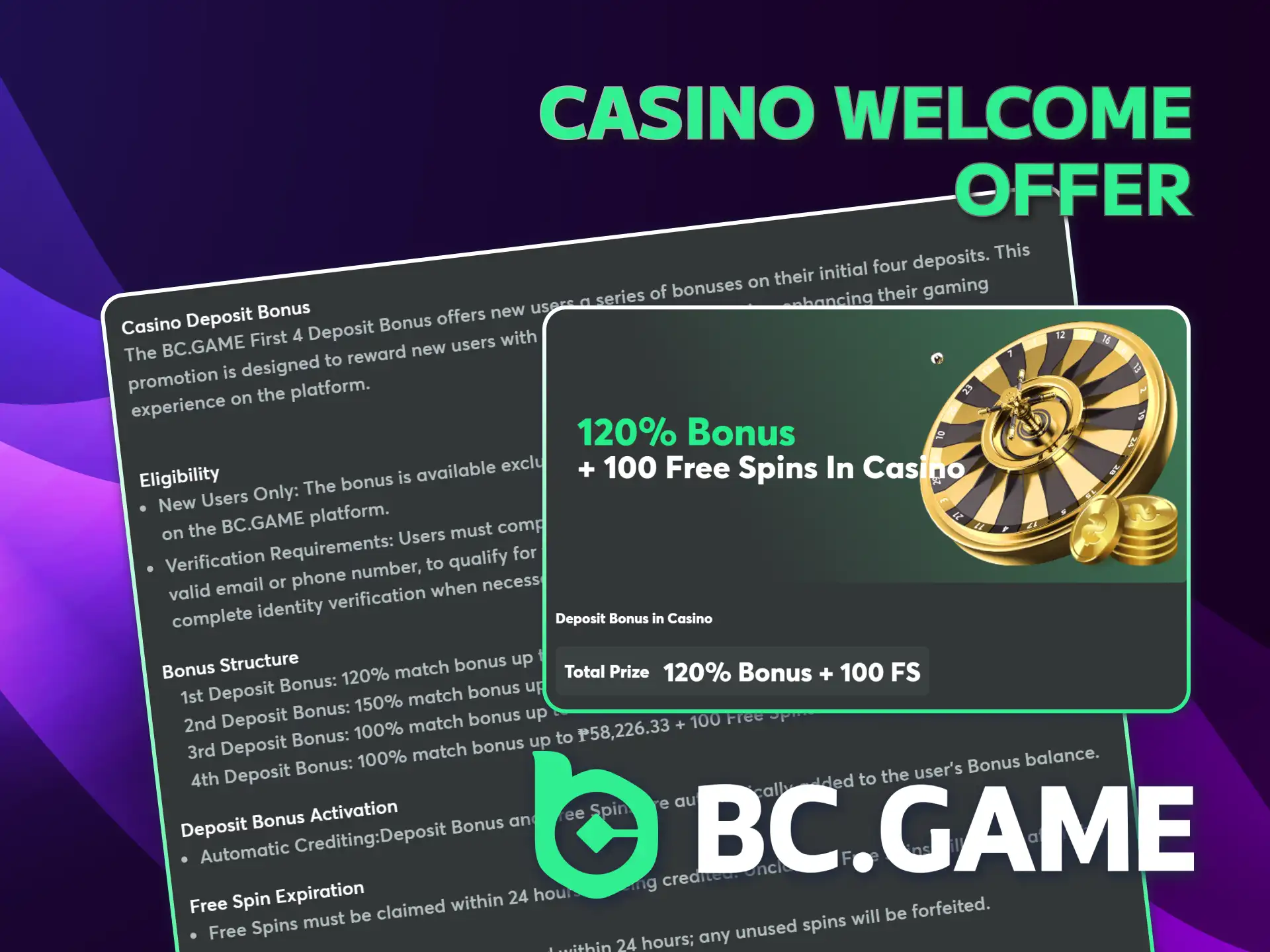 Claim the BC Game Casino welcome bonus plus Free Spins.