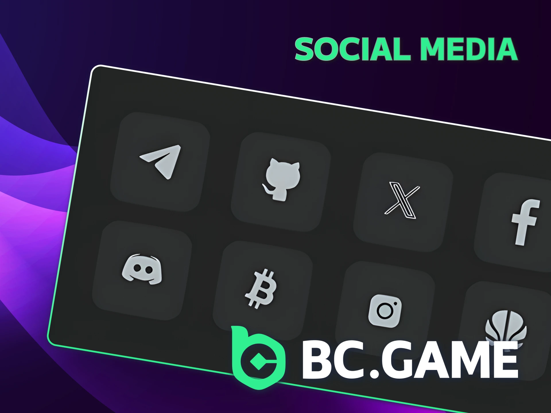 Contact BC Game on social media for news and bonuses.