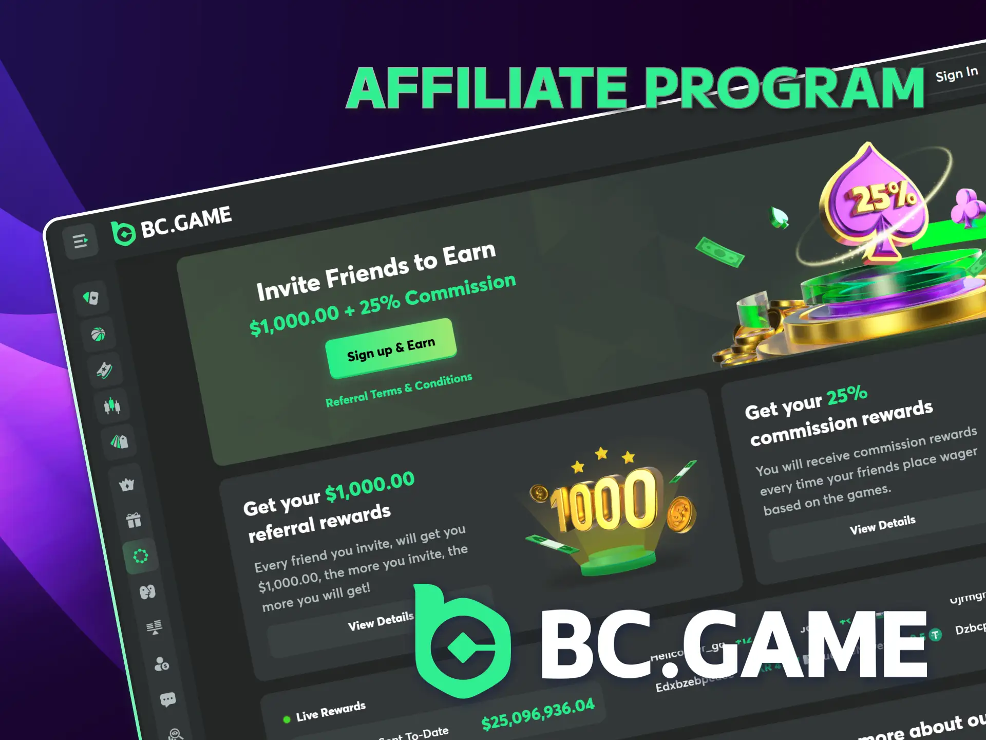 Start earning with the BC Game affiliate program in Philippines.