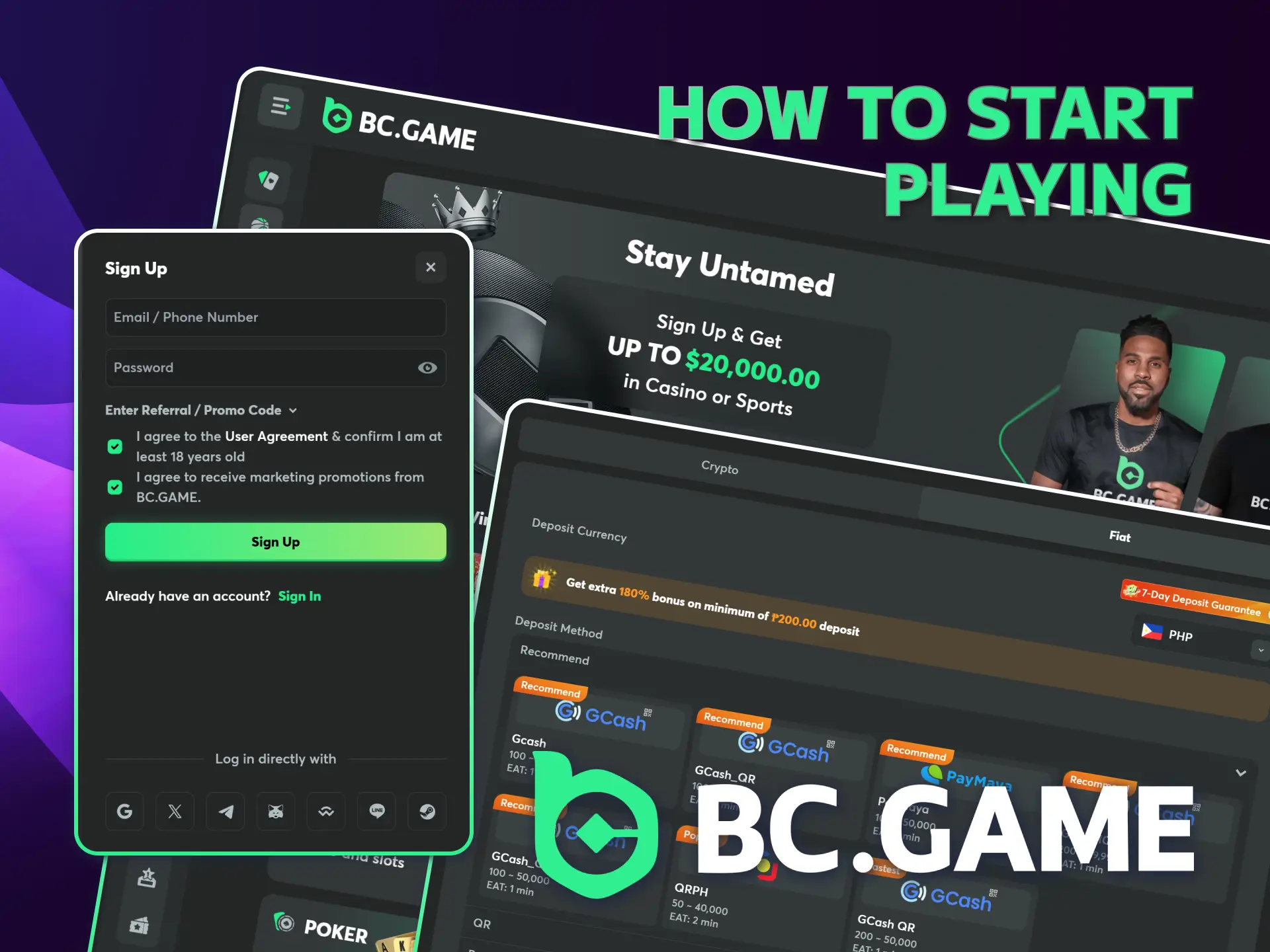 Play on BC Game Philippines platform after registration and deposit.
