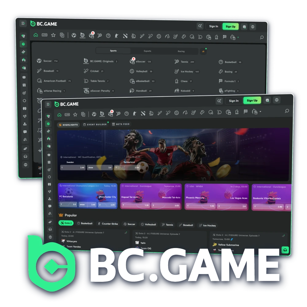 Start sport betting on BC Game legal site in Philippines.