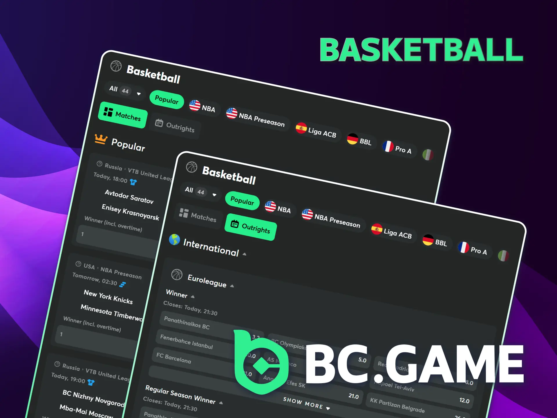 Find betting options for major basketball at BC Game Philippines.