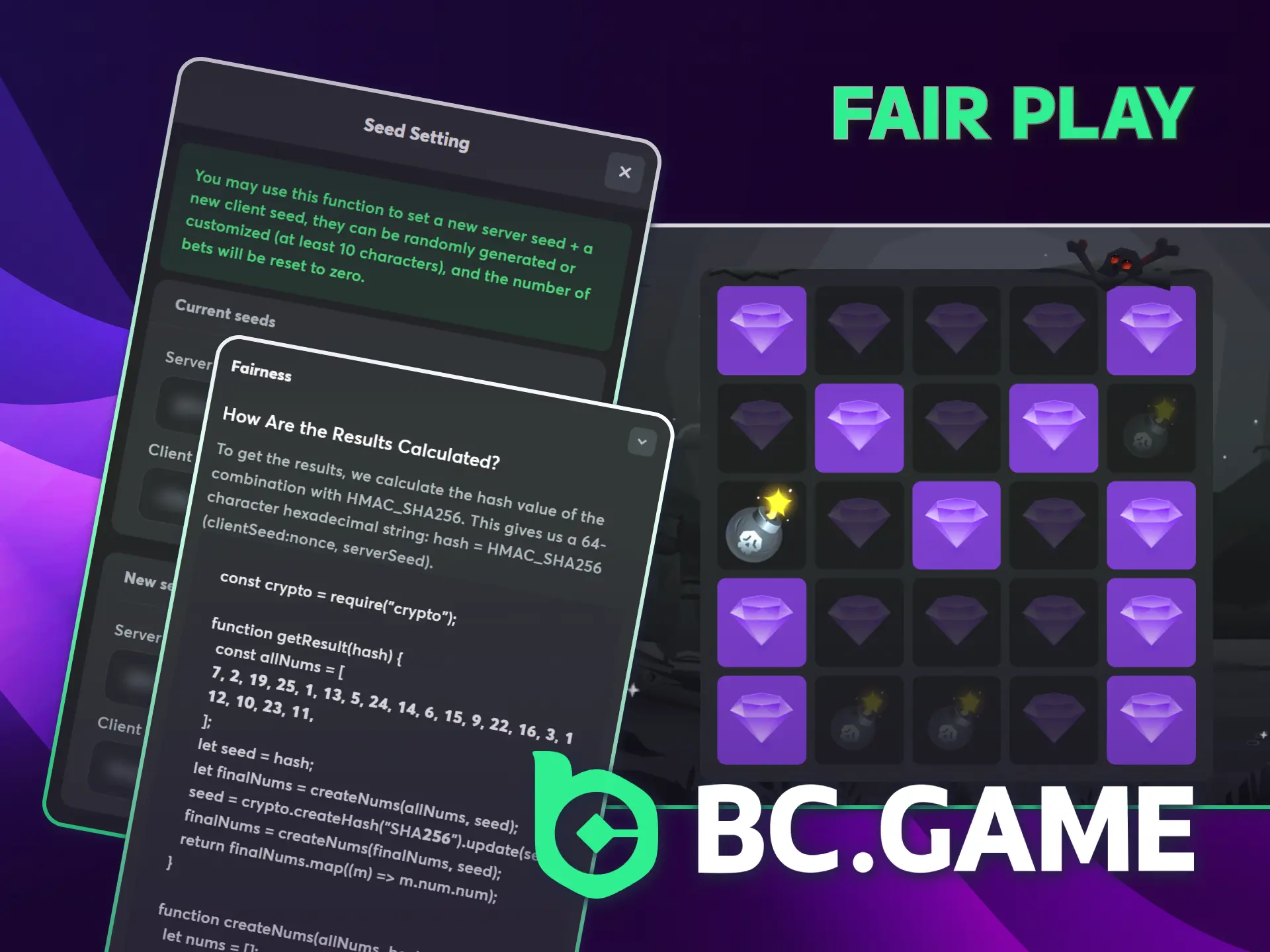 Verify BC Game Philippines Mines online results with Provably Fair.