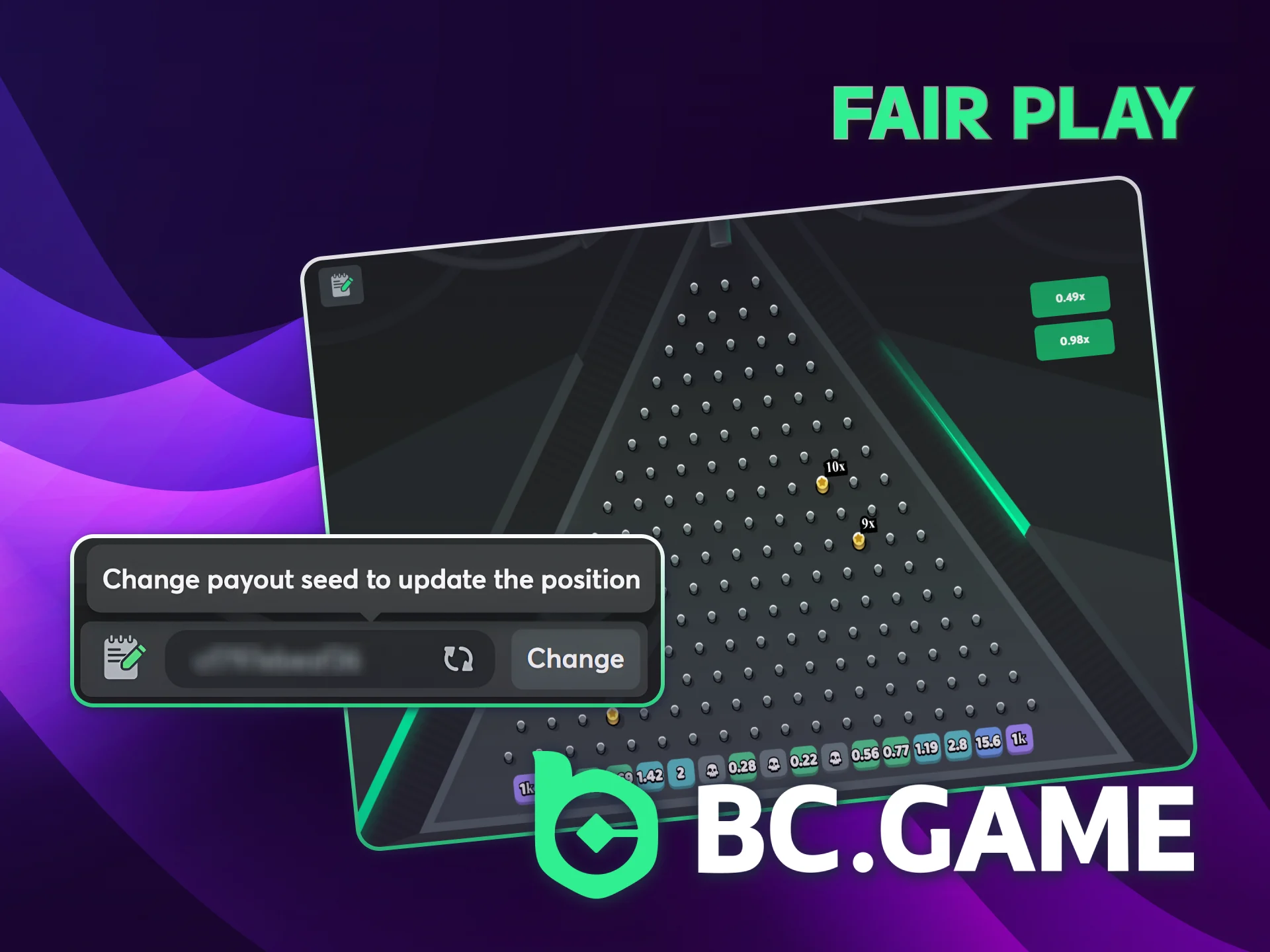 Trust BC Game Philippines Plinko's guaranteed fair play.