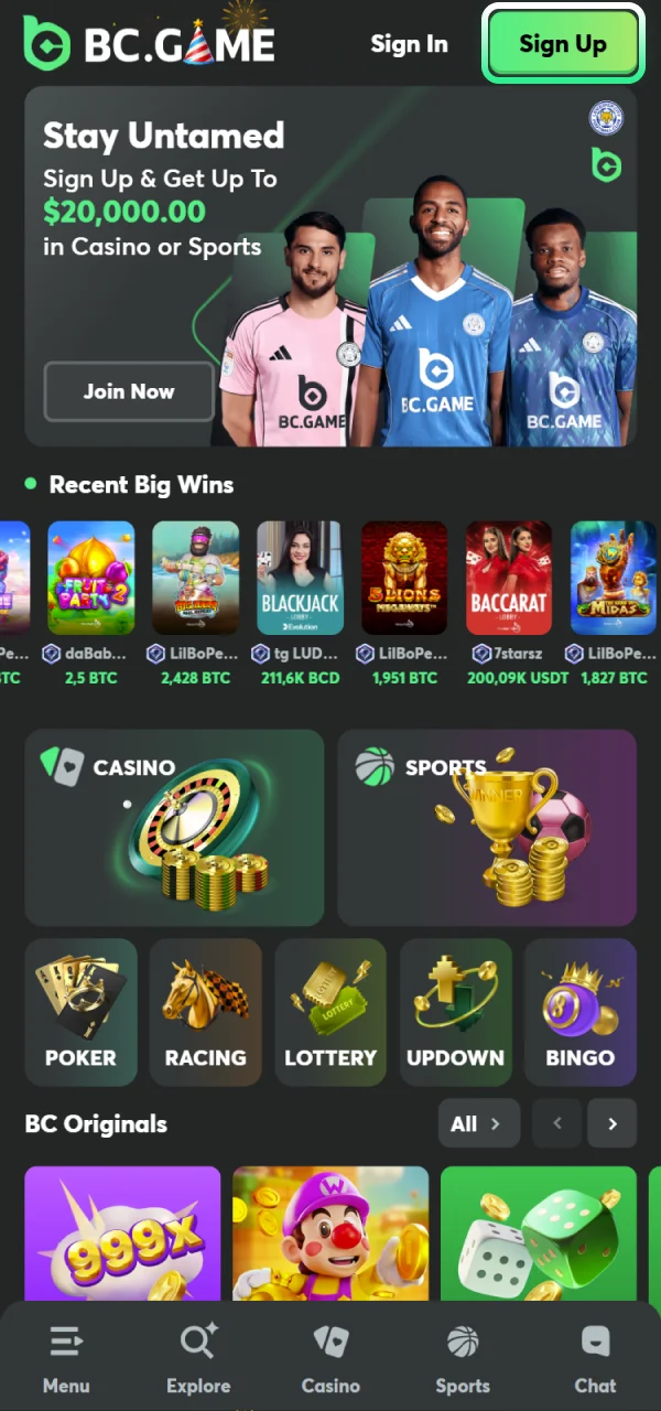 Visit BC Game Philippines to apply your welcome promo code.