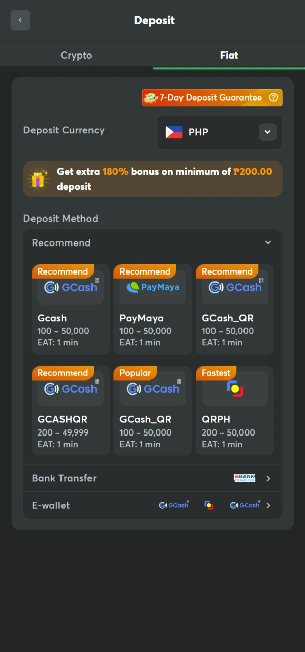 Proceed with depositing to meet BC Game's official bonus rules.