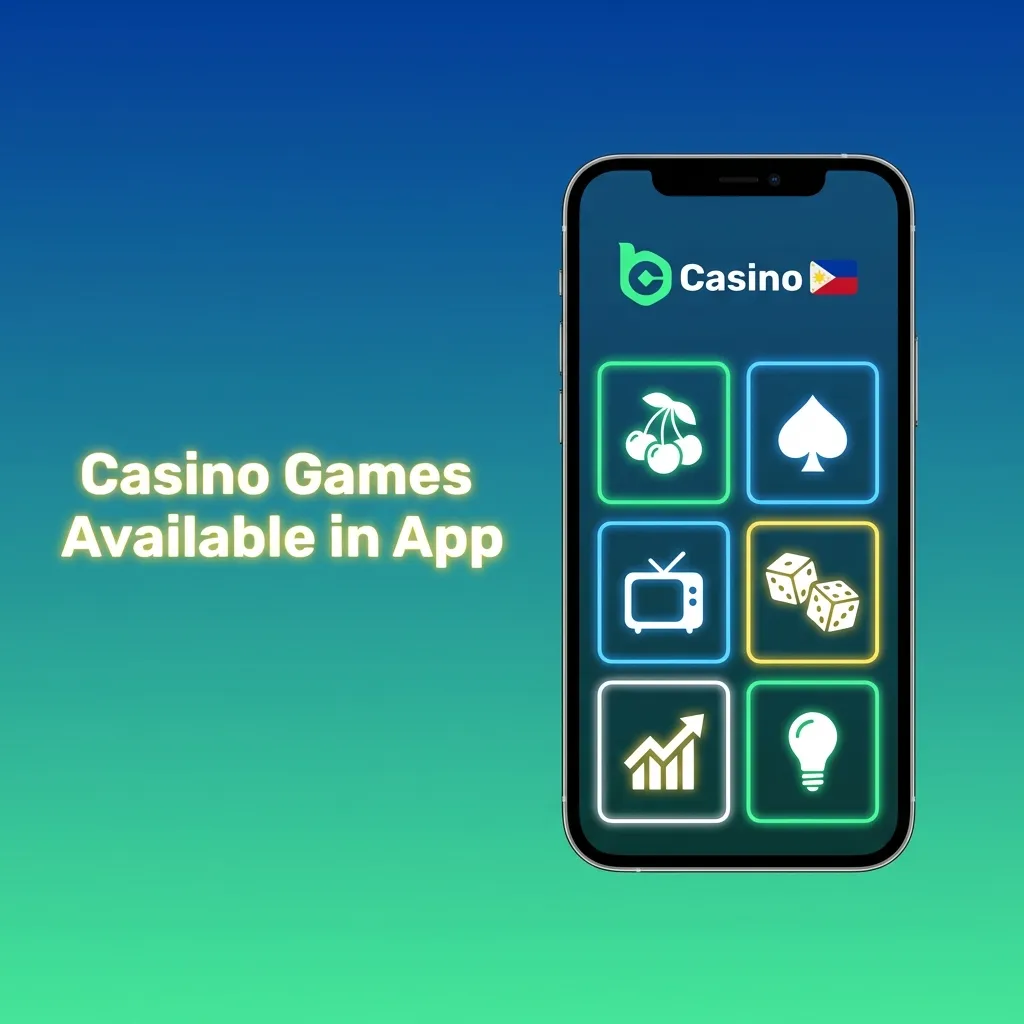 BC Game mobile app interface showing casino game categories including slots, live dealer, table games, and crash games