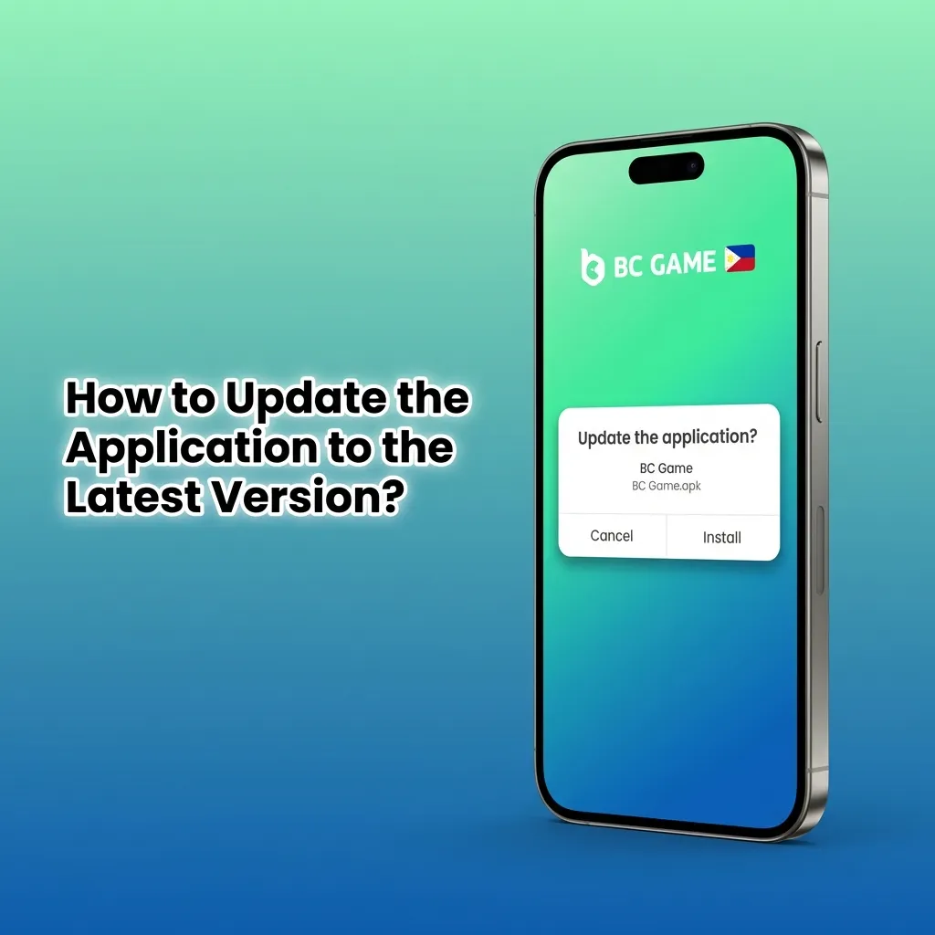 App update screen showing version check in account settings with download notification for latest build