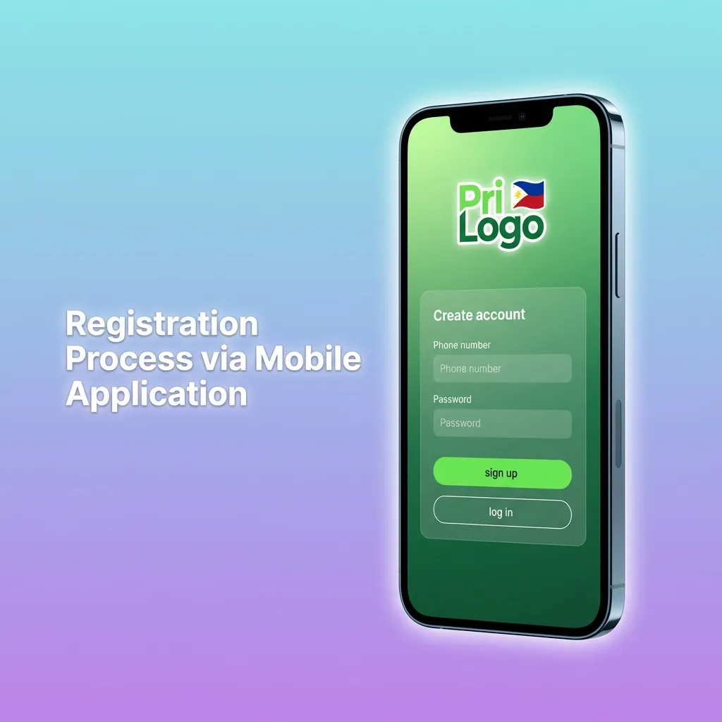 Mobile app registration screen showing step-by-step signup process with email, password, and currency selection fields